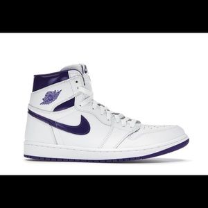NWT JORDAN 1 RETRO HIGH COURT PURPLE WOMENS 8.5